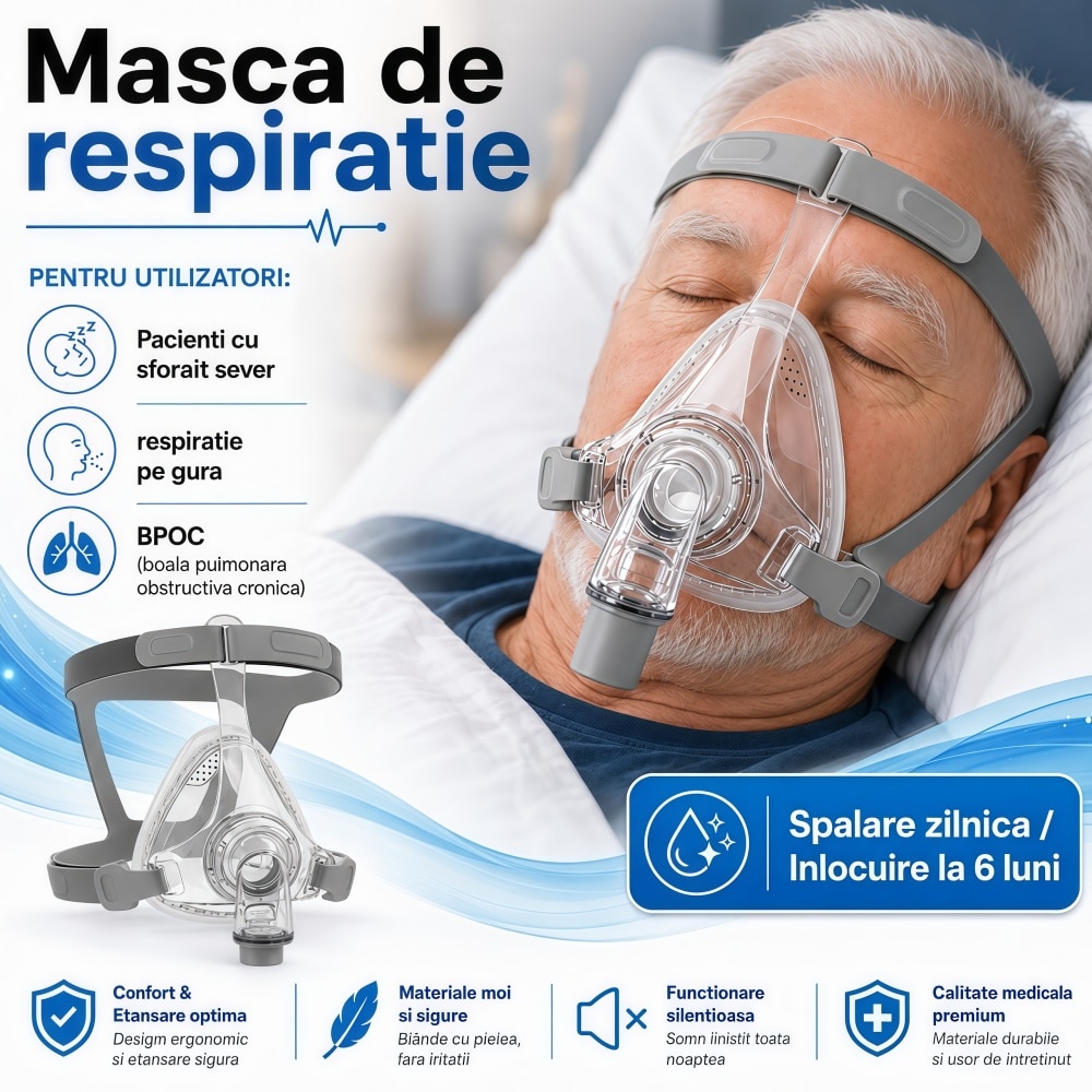 Masca CPAP Nazala, Philips Respironics Wisp Fabric, cu 3 marimi