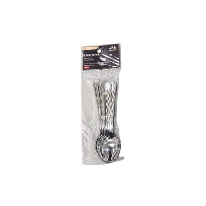 6 db rozsdamentes acél teáskanál készlet, 15 cm, Clini 4X-0402