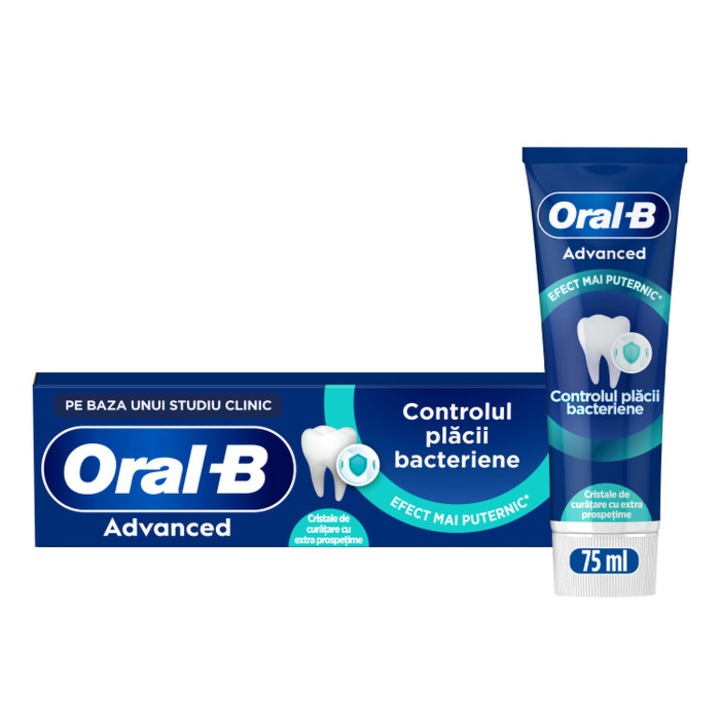 Oral-B Advanced Plaque Control fogkrém tisztítókristályokkal, menta ízű, 75 ml