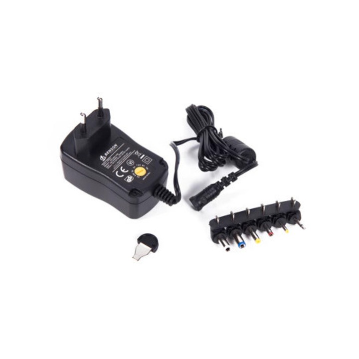 Adaptor Universal AC/DC 1000 mA – Incarcator Tensiune Reglabila 3–12V, Conectori Multipli Inclusi