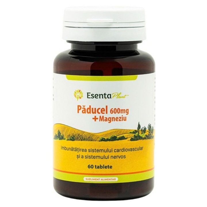 Paducel si Magneziu, Esenta Plant, 60 tablete, suport pentru inima, somn calm