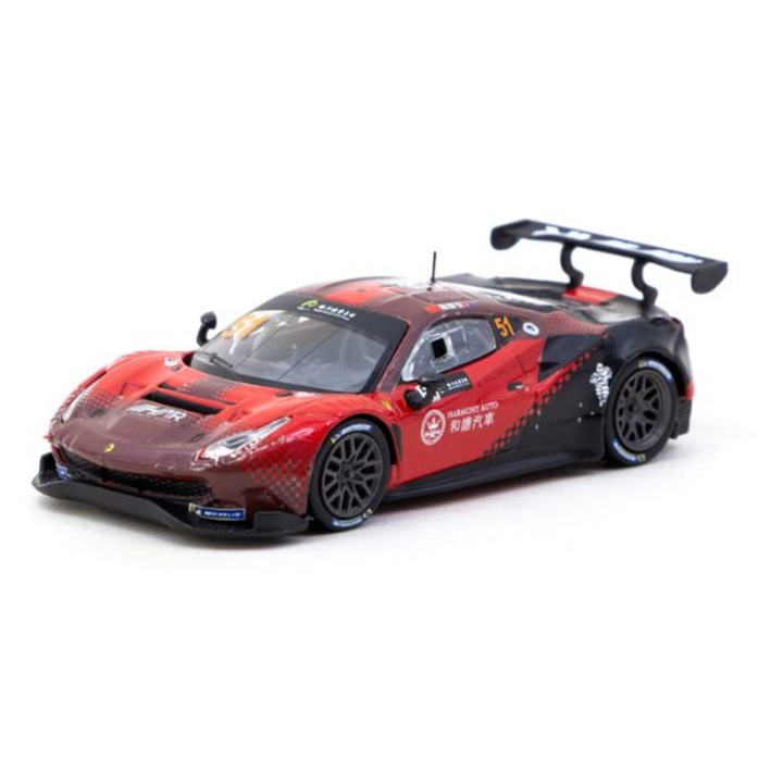 Ferrari 488 Gt3 #51 Chen Weian Macau GT Cup 2022 Harmony Racing 1:64 Tarmak Works autómodell