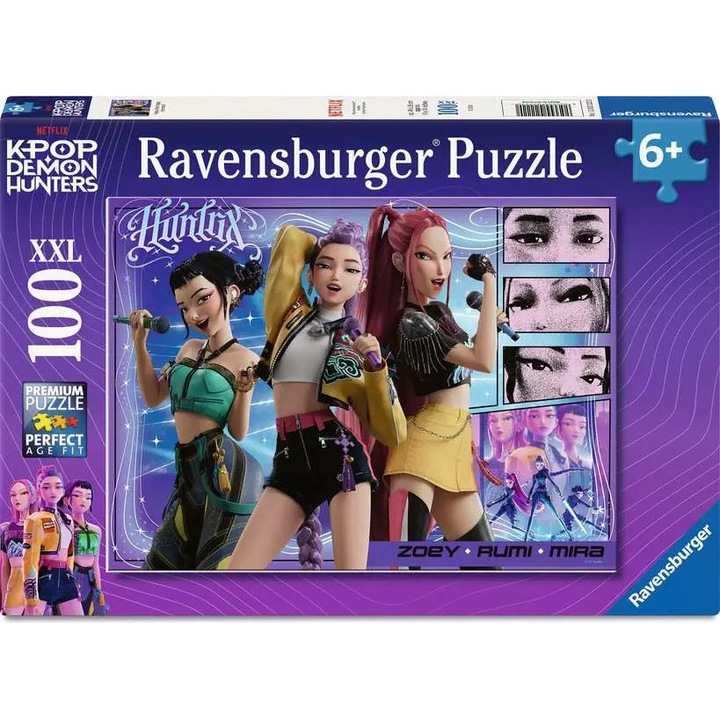 Puzzle 100 de piese - KPop Demon Hunters - Happy fans, happy Honmoon!, XXL, Carton, 100