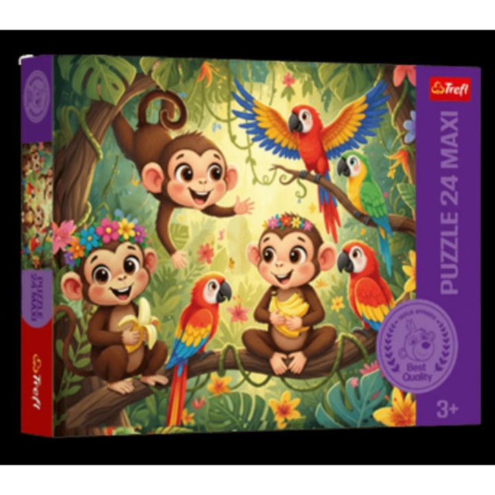 Trefl 24 db-os Maxi puzzle - Majmok és Barátai (14423)