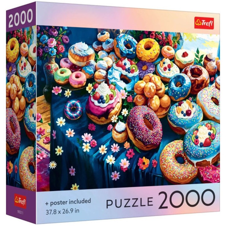 Trefl 2000 db-os USA Collection puzzle - Színes fánkok (99311)
