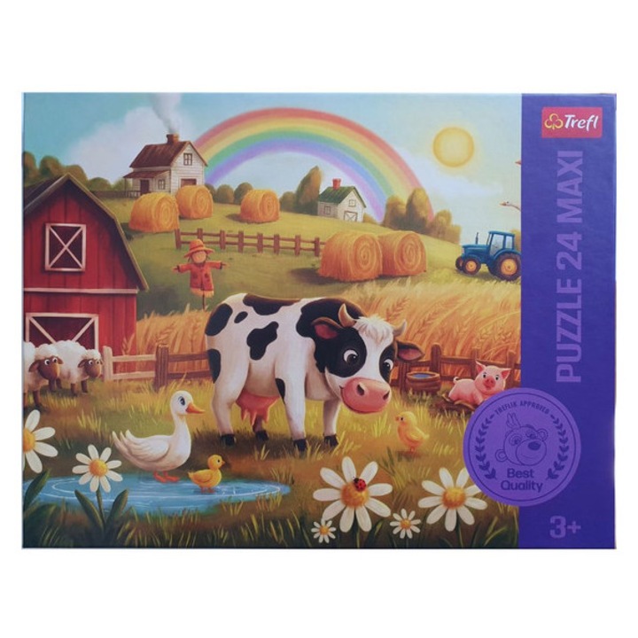 Trefl 24 db-os Maxi puzzle - Tehén a farmon (14421)