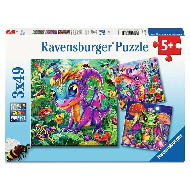 Ravensburger 3x49 db-os puzzle - Bébisárkányok (12004301)