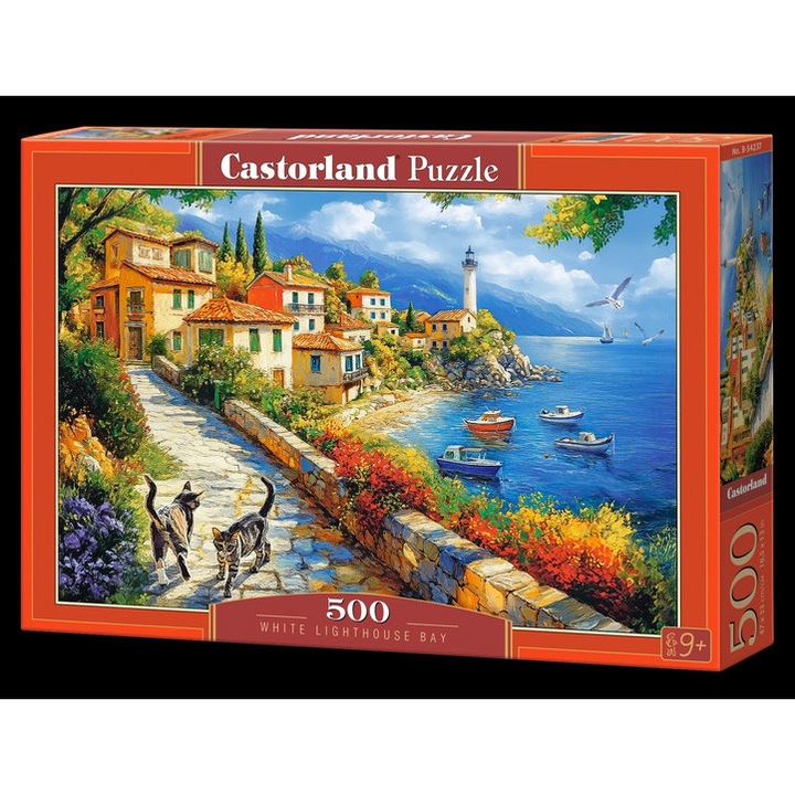 Castorland 500 db-os puzzle - White Lighthouse Bay (B-54237)