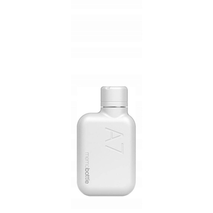 Бутилка за вода Memobottle A7 250 ml, неръждаема стомана, компактен дизайн, бяла