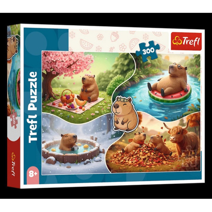 Trefl 300 db-os puzzle - Four Seasons with Capybaras (23052)