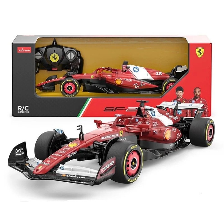 Masina cu telecomanda Rastar Ferrari SF 25, 1:18, 26x12x7.4cm, multicolor