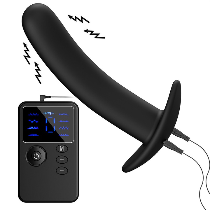 Dilatator Anal Electric VGJOT® cu Soc, Dual Wire, Silicon Conductor, pentru Antrenament BDSM