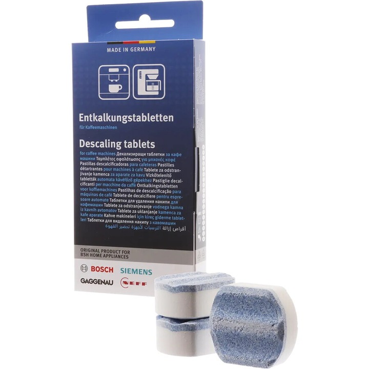 Set tablete decalcifiere Bosch 00312530, 3 buc, universal