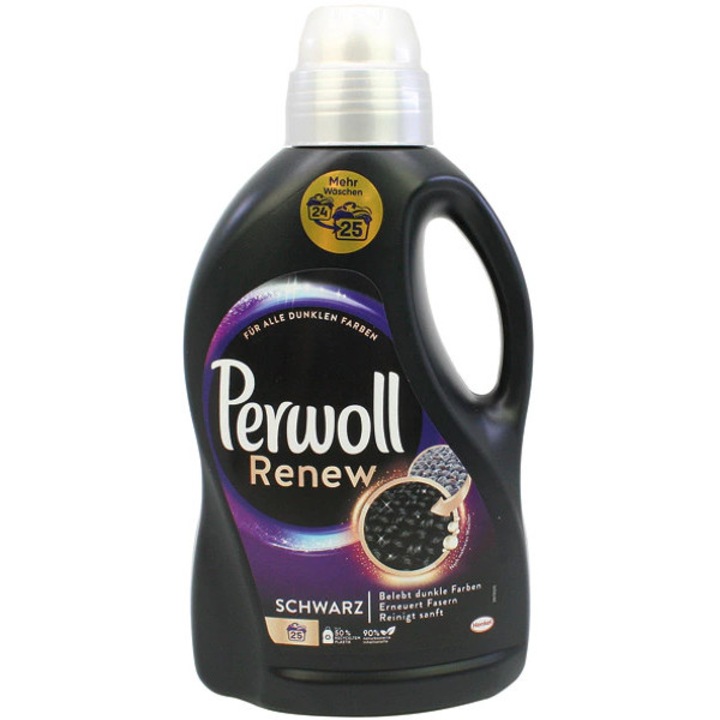 Perwoll Renew Black & Fiber folyékony mosószer, 1.44L, 24 mosás, fekete és sötét ruhákhoz