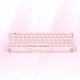 Геймърска клавиатура GravaStar Mercury V60, магнитни превключватели, RGB, розова, размери 12,8x4,95x1,61 инча