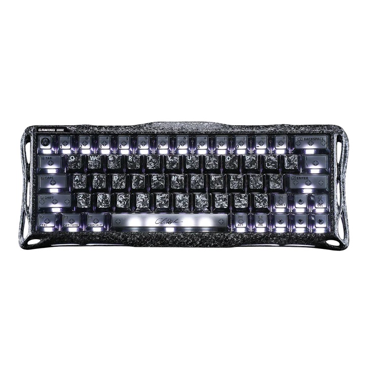 Геймърска клавиатура GravaStar Mercury V60 Pro Special Cyber Frost, магнитни превключватели, RGB, 325x125.8x41mm