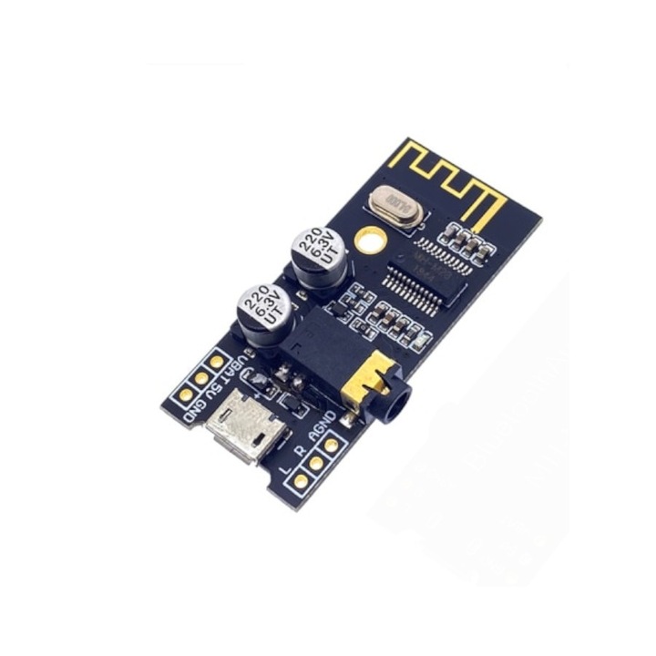 Bluetooth 4.2 аудио приемен модул, 45x20 мм, безжичен