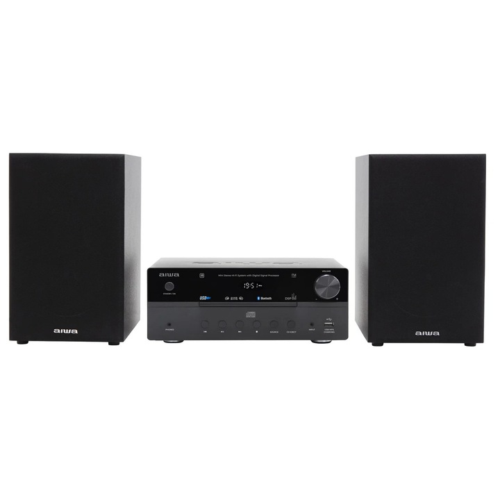 Aiwa MSBTU-550 otthoni audiorendszer, 50 W-os mikro audiorendszer, fekete