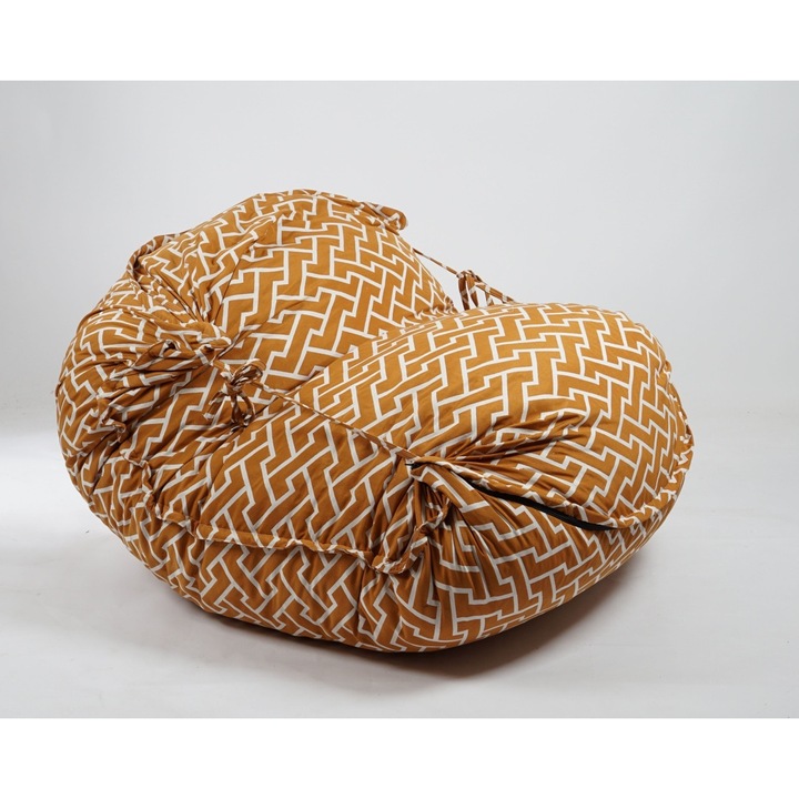 Magic Pillow XXL Pufrelax babzsákfotel, textil, 150x140x35cm, narancssárga