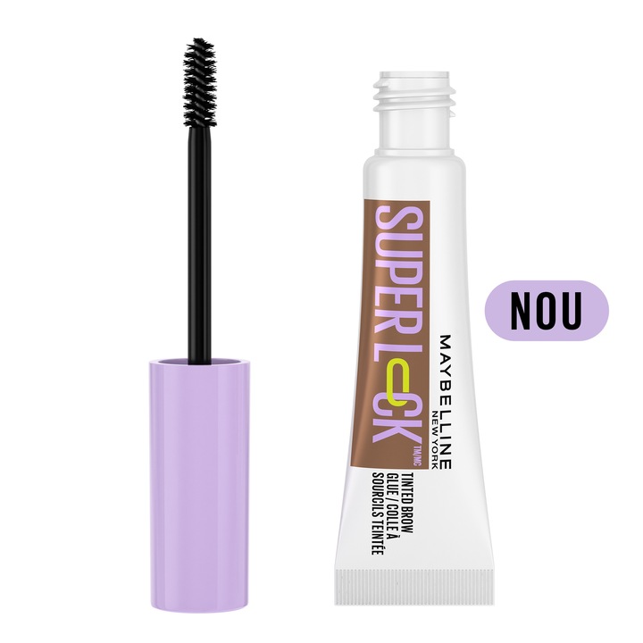 Mascara gel Maybelline New York SuperLock Brow pentru fixarea sprancenelor, Medium Brown, 7ml