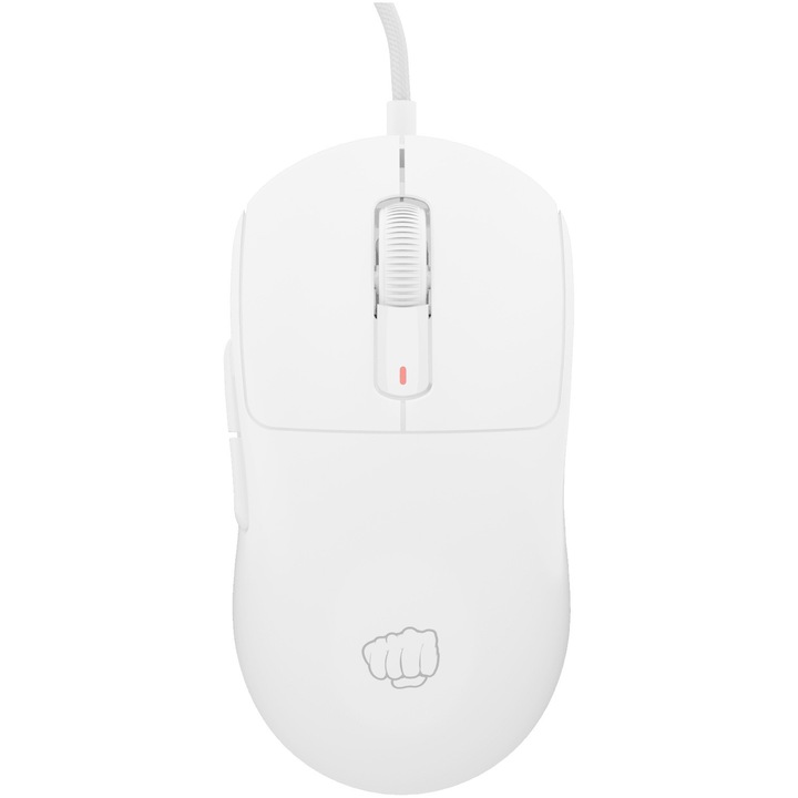 Mouse gamging cu fir Fury Tanto T4, rezolutie 12000DPI, senzor PixartPAW3327, switch Huano Purple 90M, alb