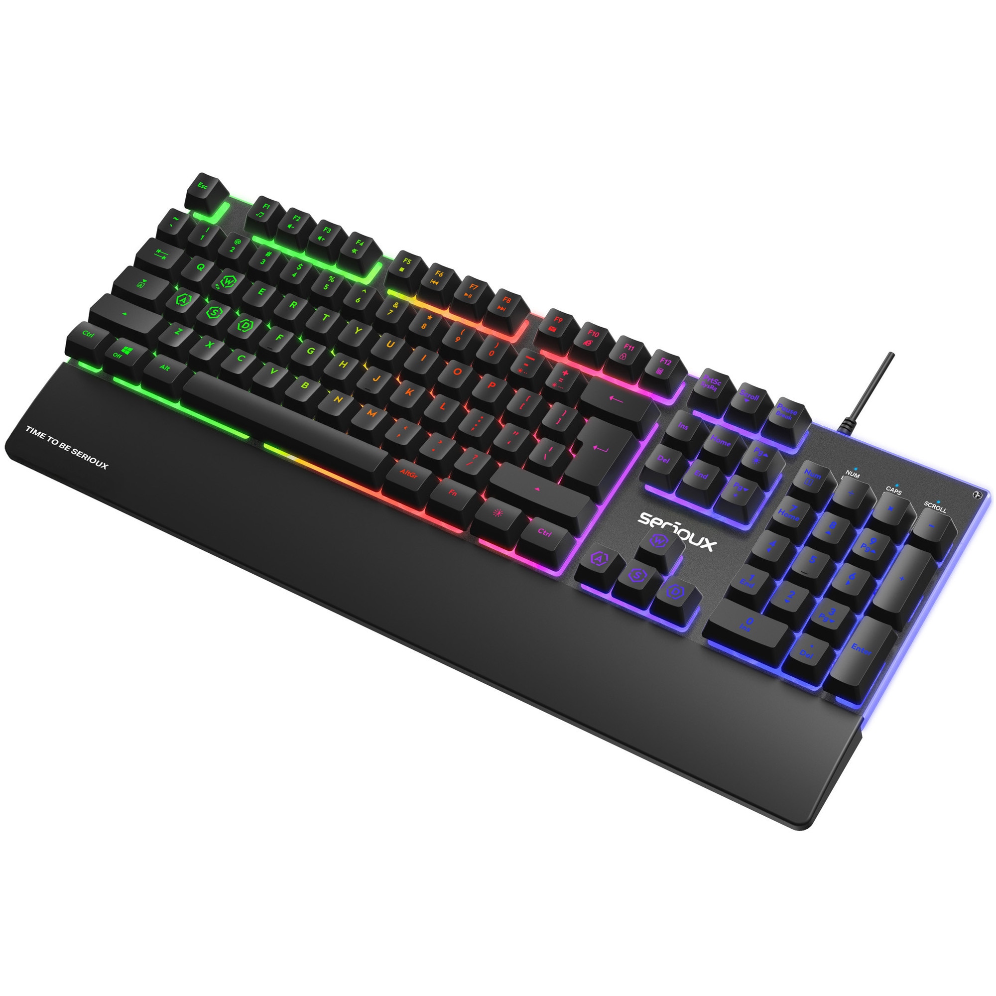 ★　satooo　★ Tastatura gaming cu fir iluminata Serioux Nexor, interfata USB