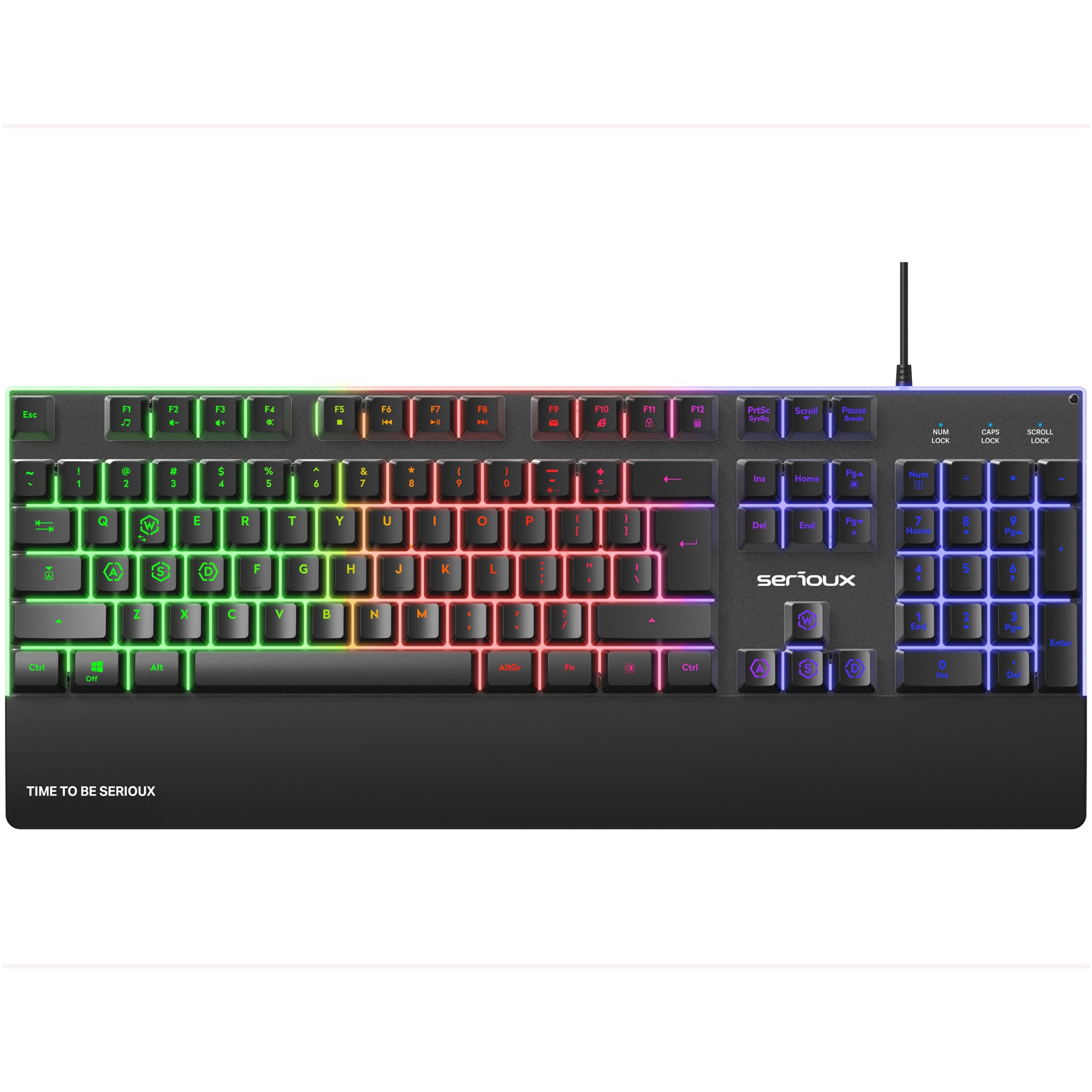 ★　satooo　★ Tastatura gaming cu fir iluminata Serioux Nexor, interfata USB