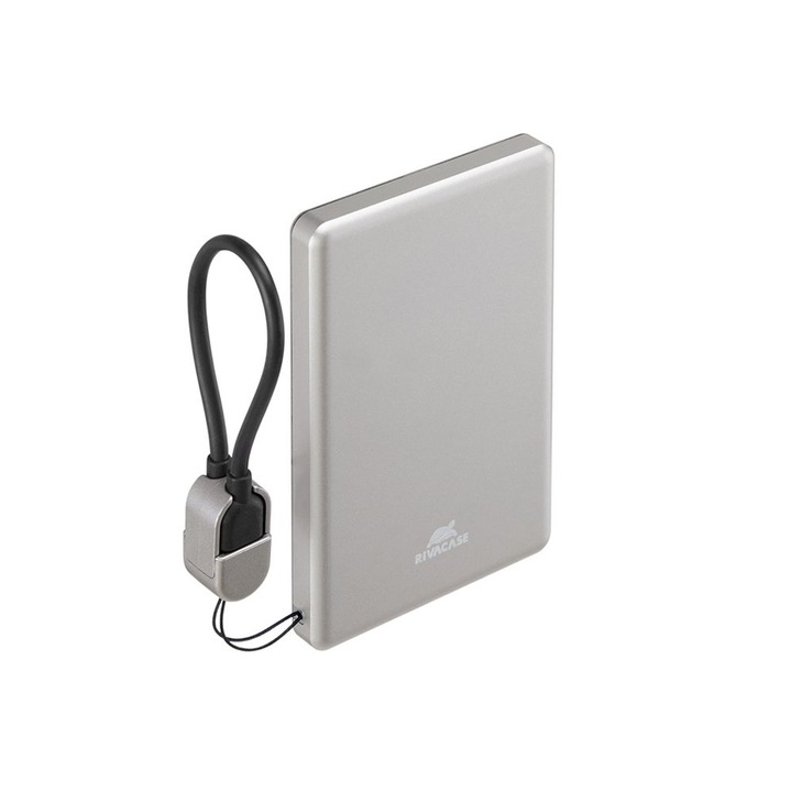 RivaCase Rivapower VA2616 5000mAh PowerBank, MagSafe támogatás, vezeték nélküli töltés, QC, PD20W, szürke