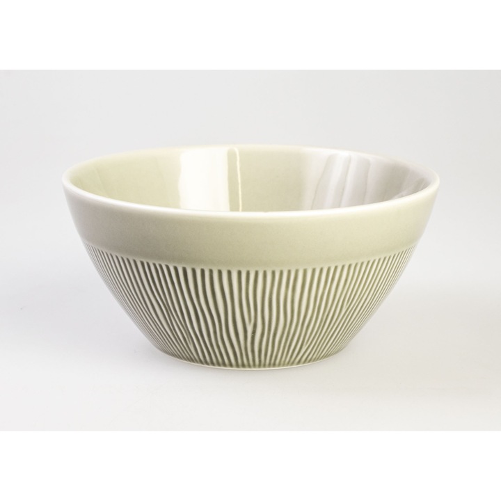 Bol din portelan - Gri - 12 cm, Portelan