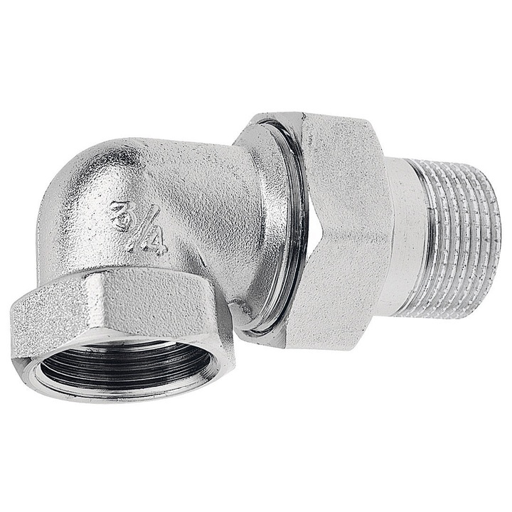 Fiting din bronz cu O-ring, 1" cromat, Ferro