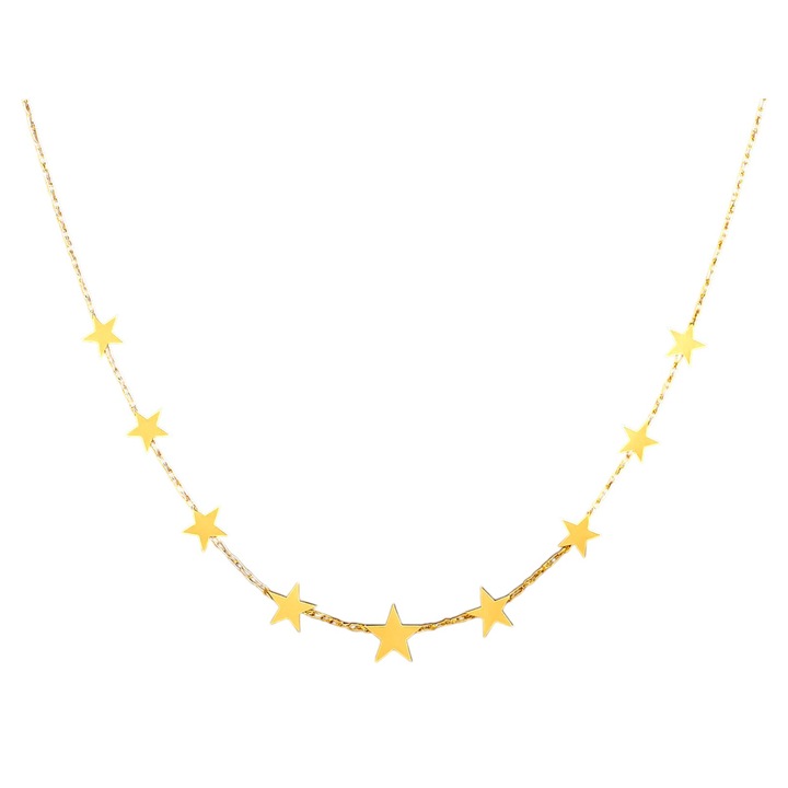 Lantisor aur 14 k cu cruciulite