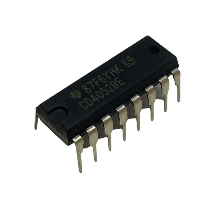 Интегрална схема мултиплексор CD4052BE, 4 канала, CMOS, DIP16