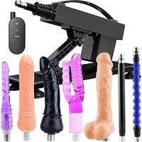 WALALLA Masina de sex electrica, Dildo realist cu textura 3D, echipat cu ventuza puternica, viteza/unghi reglabil, telecomanda wireless de 10 metri si propulsor cu 7 accesorii, jucarie sexuala pentru adulti, usor de curatat
