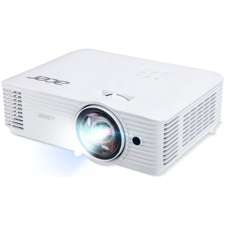 Videoproiector ACER S1387n DLP WXGA, 4000 Lm, 20000:1, 2xHDMI, RJ45, distanță scurtă de proiecție 0.5, Euro Power EMEA MR.JYX11.001