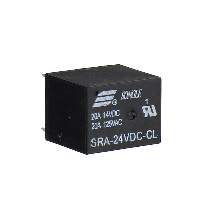 Releu electromagnetic SRA-24VDC-CL, 24V, 20A, 15.7x12.3x14mm