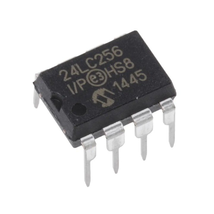 Circuit integrat memorie EEPROM 24LC256, I2C, 1kb, DIP8