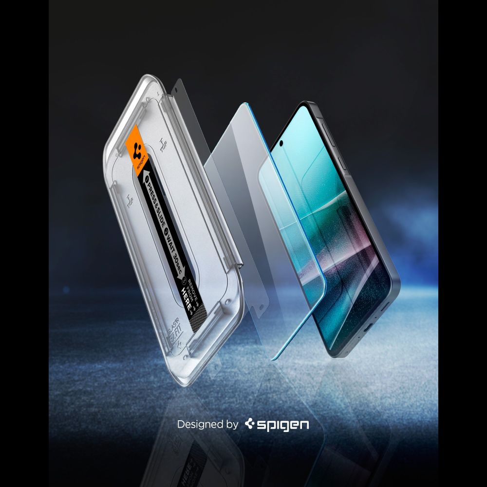 Folie sticla securizata Spigen Glas.tR EZ Fit, Kit montare inclus, compatibila cu Samsung Galaxy A37 5G / A36, Transparent