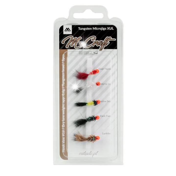 M-Craft Tungsten mikro jig készlet, 0,6g, #16, vegyes színek