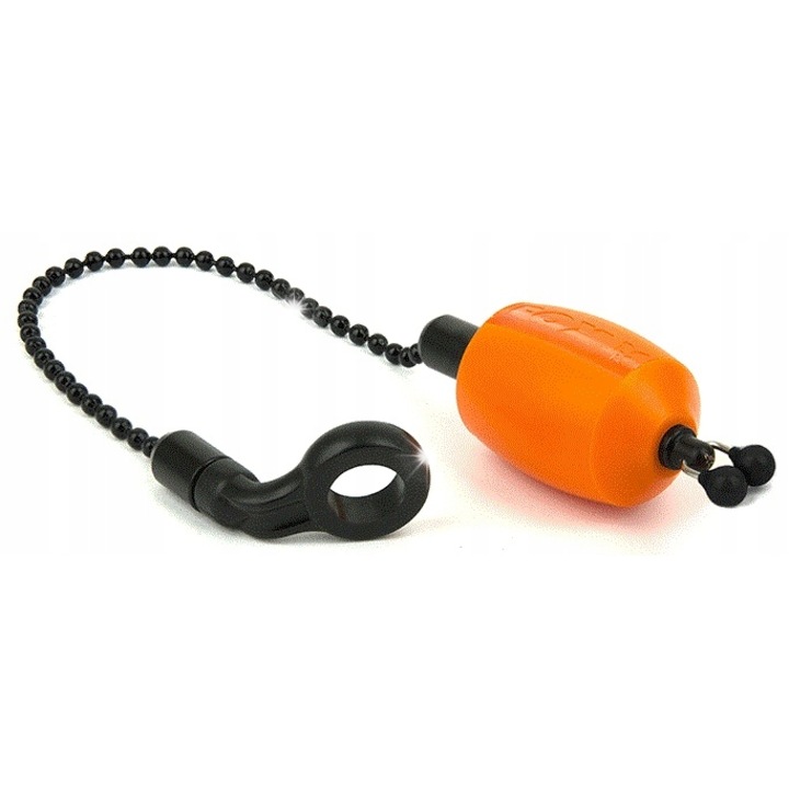 Sistem de semnalizare pescuit Fox Hanger Black Label Dumpy Bobbin, portocaliu, 35x22mm, set cu greutate suplimentara