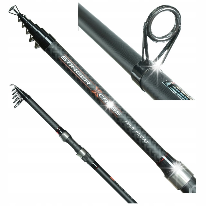 Lansete pescuit, Stinger X-Cross, 3,00m, 30-70g, telescopica, 5 sectiuni, 0,67m lungime transport.