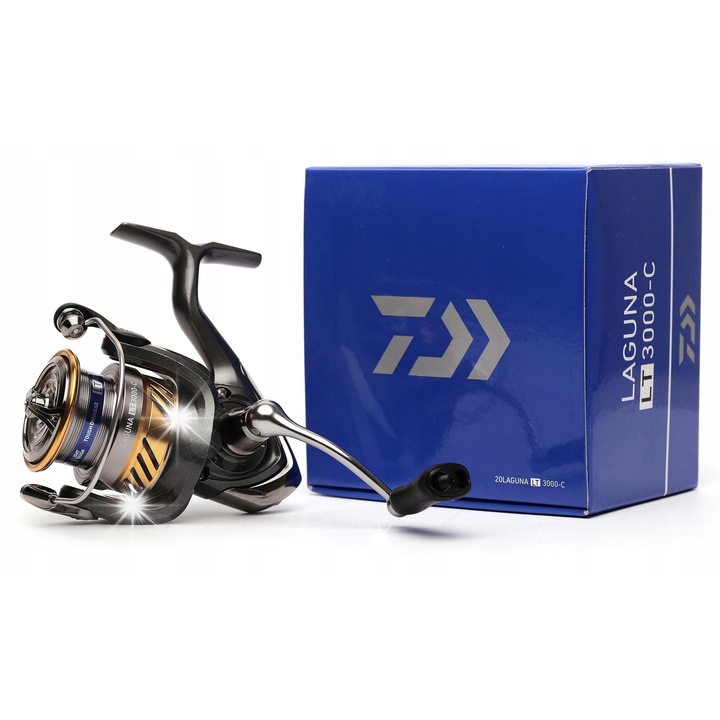 Mulinete Daiwa Laguna LT 3000, 3+1 rulmenti, 10kg frana, 260g, aluminiu