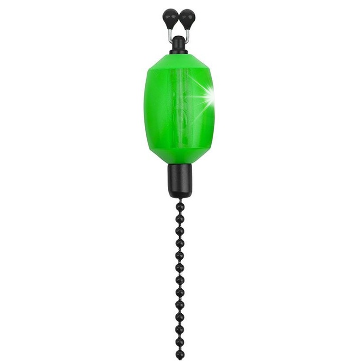 Sistem de semnalizare pescuit Fox Black Label Dumpy Bobbins, verde, 13g, cu greutate suplimentara de 20g