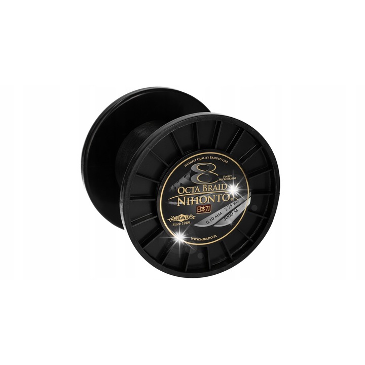 Плетено влакно Mikado Nihonto Octa Braid 0.10mm/7.75kg/3000m, черно