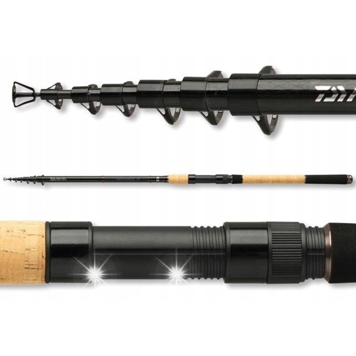 Lanseta pescuit Daiwa Megaforce Tele 360, 20-60g, 3.60m, 6 sectiuni, culoare: multicolor