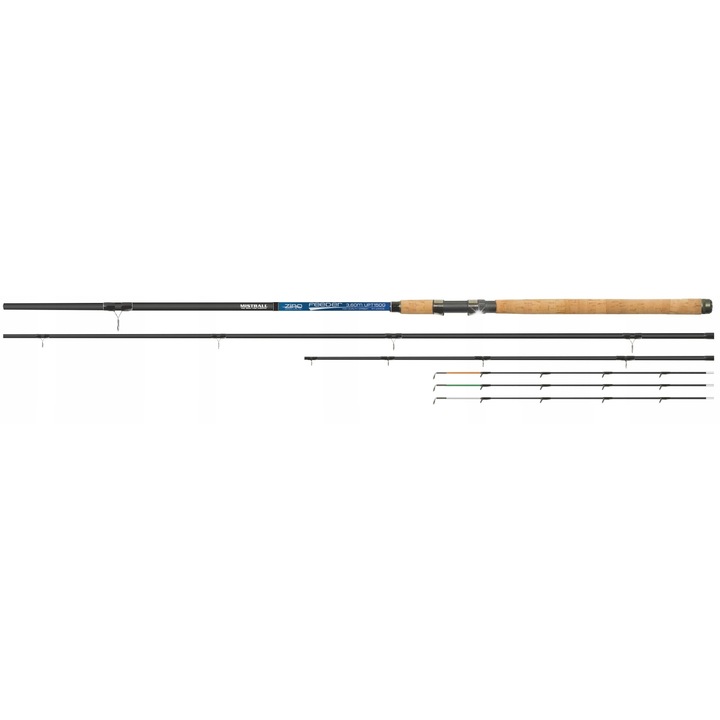 Lanseta pescuit Mistrall ZINO FEEDER 3,90m, 150g, 3 varfuri interschimbabile, greutate 333g