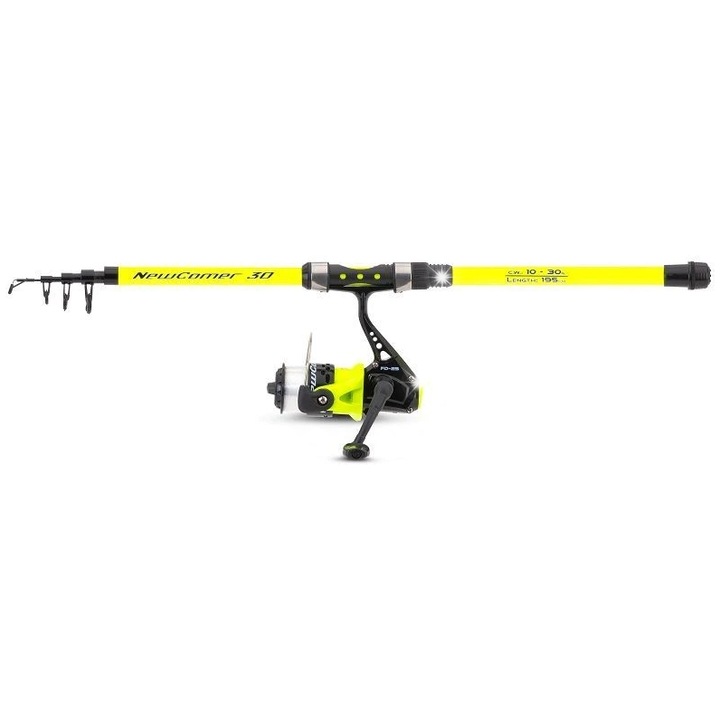 Saenger NewComer bot + orsó szett 1,95m, 10-30g, 25 FD, zöld