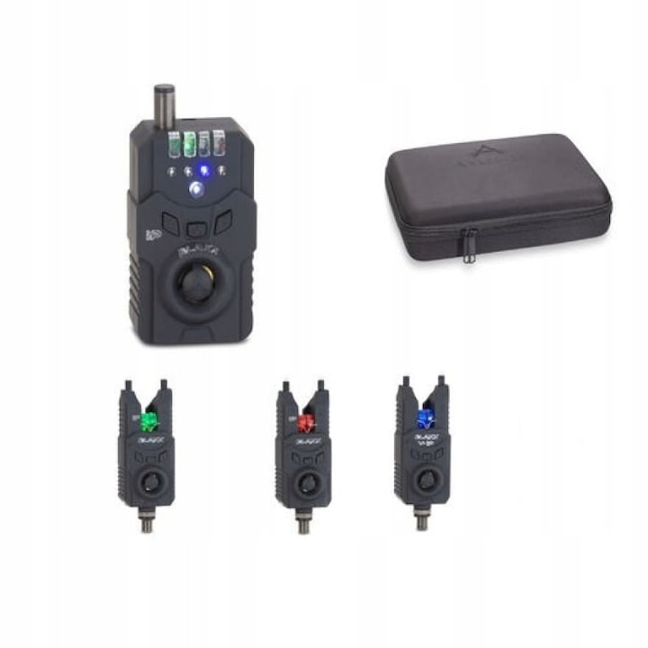 Set semnalizatoare Anaconda Blaxx IP Pro 3+1+1, Red/Green/Blue, 7 niveluri volum, 150m raza