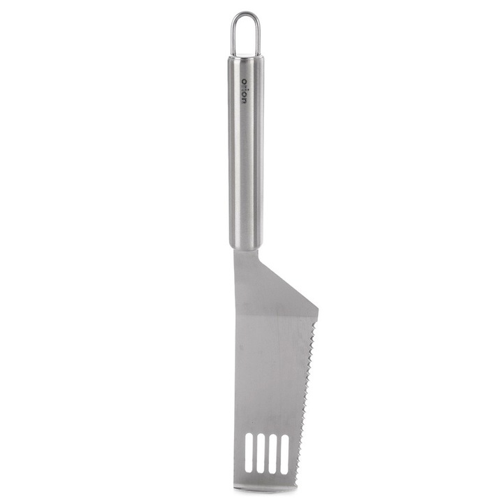 Lopatka de bucatarie Artemis, din otel inoxidabil, 28x4,7cm, argintie, cu maner ergonomic