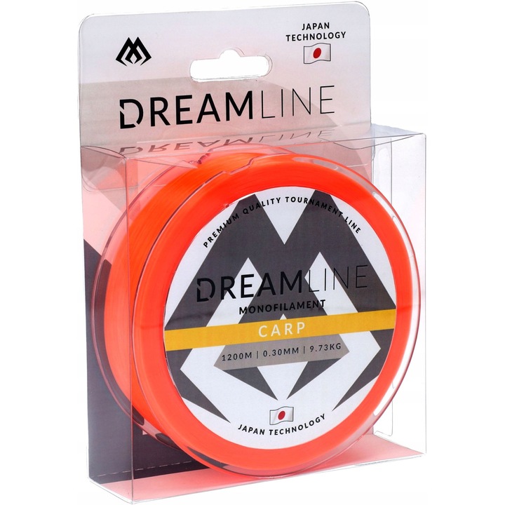 Fir de pescuit MIKADO Dream Line Carp, 0.30mm, 1200m, Fluo Orange, rezistenta 9.73kg