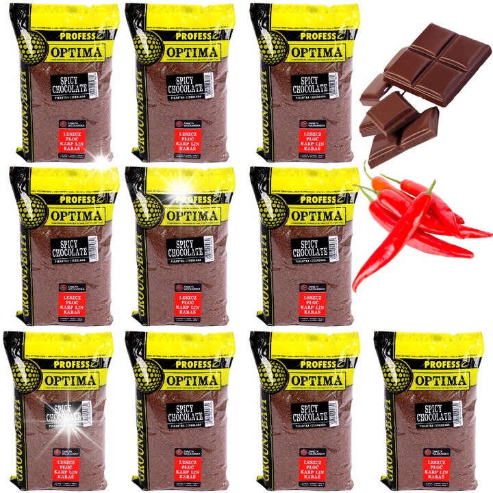 Nada de pescuit pentru pesti PROFESS Optima 10x1kg CIOCOLATA PICANTA